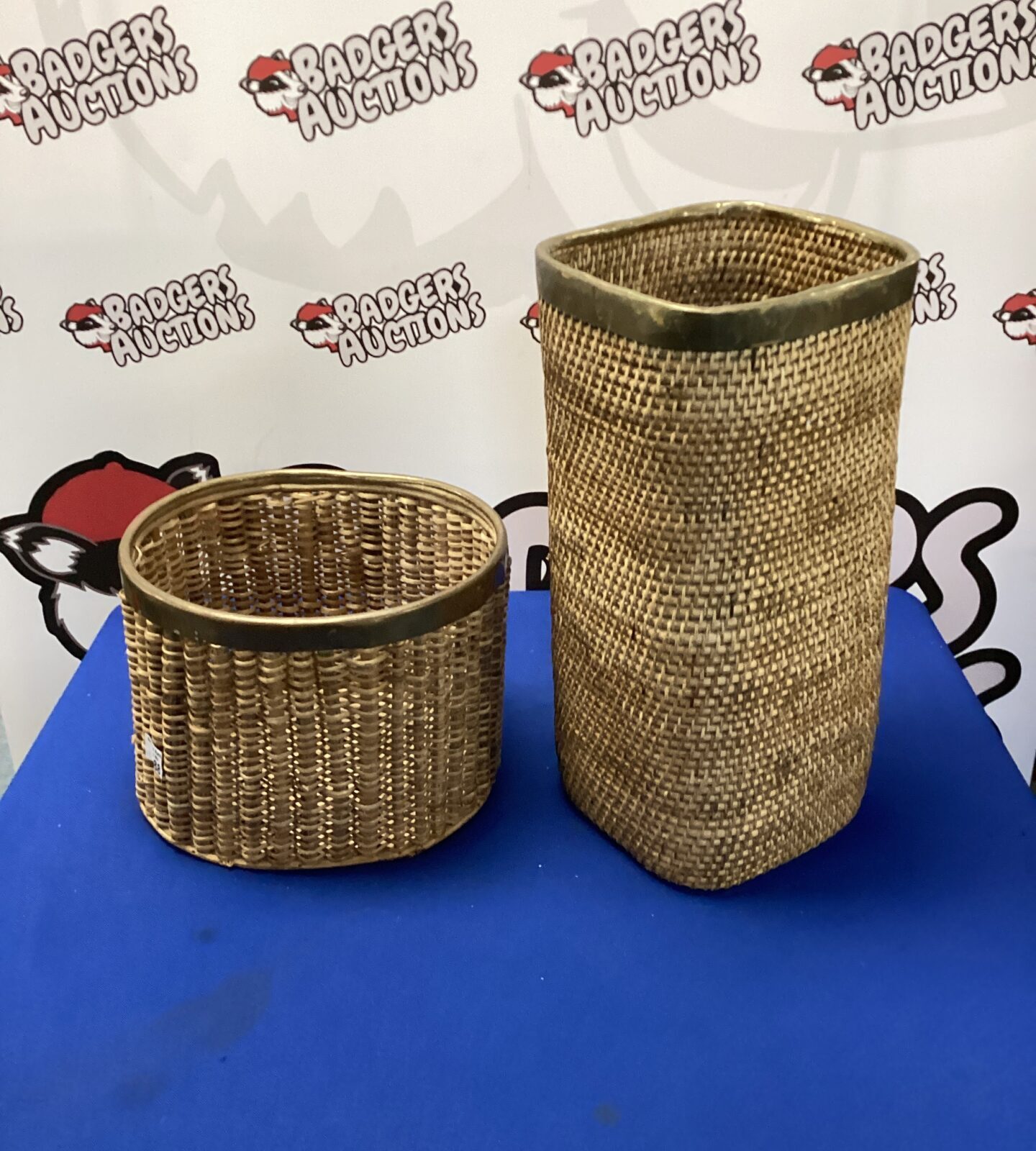 Two wicker baskets