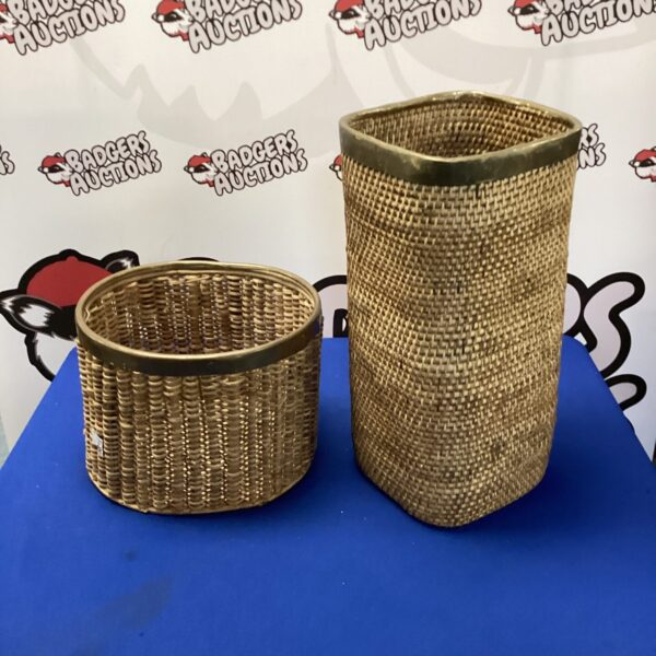 Two wicker baskets