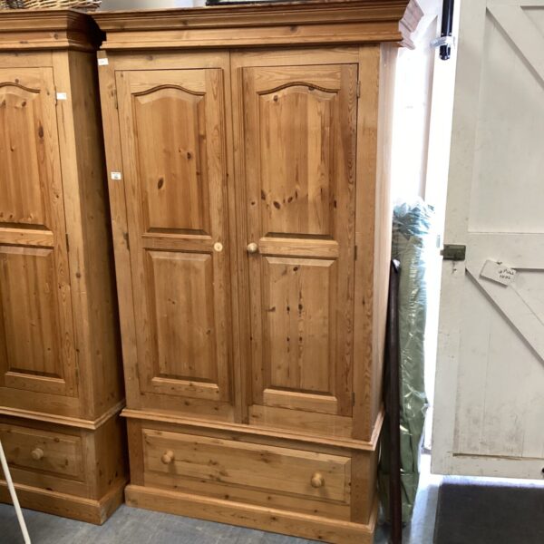 Two drawer modular pine bedroom wardrobe H79” x W44” x D22”