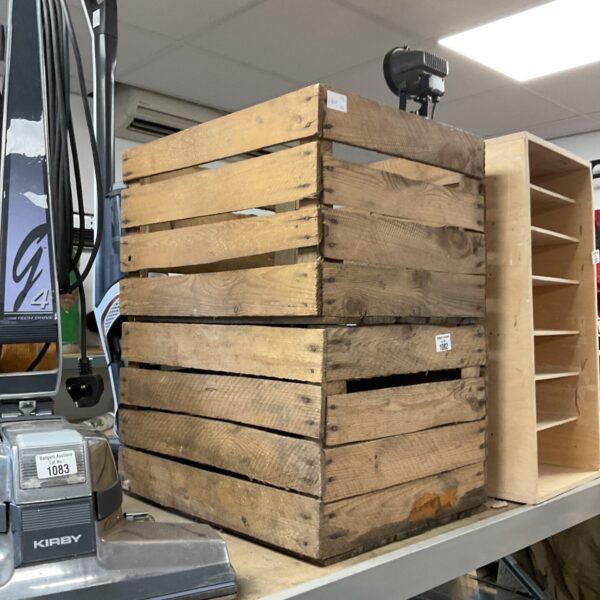 Two vintage wooden crates