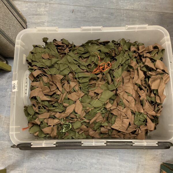 Box full of camouflage netting