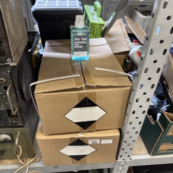 Two boxes of hand sanitiser