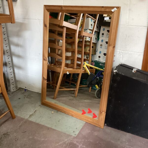 Pine Framed Wall Mirror 45”x32”