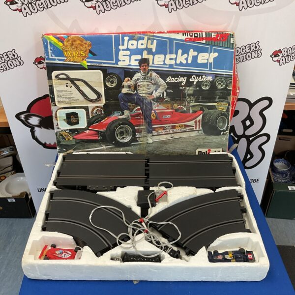 Polistil jody scheckter scalextric style set with cars