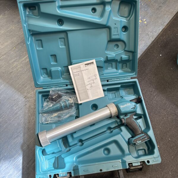 Makita DCG249 cordless caulking gun for construction and DIY projects.
