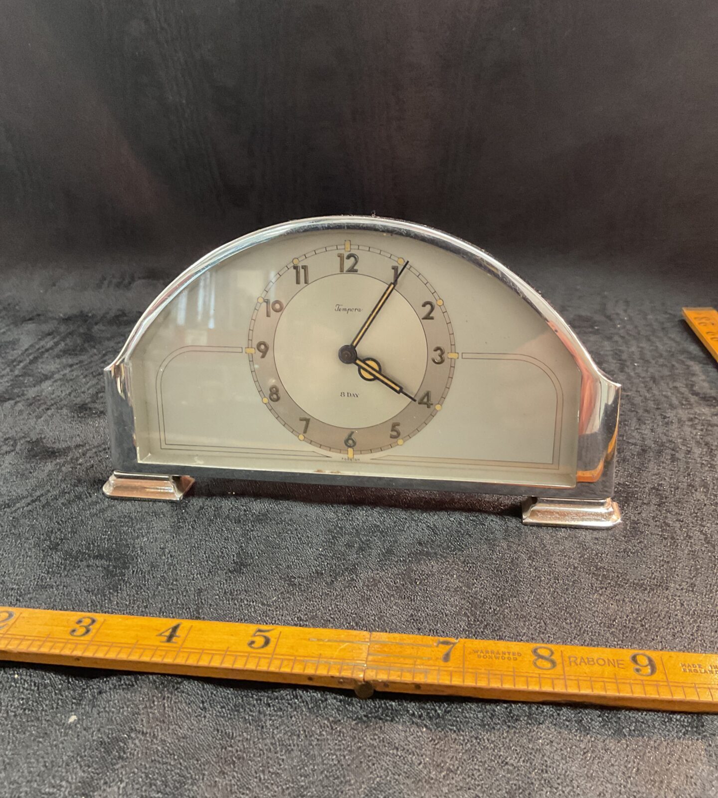 Smiths Temura Deco Mantle clock eight day working