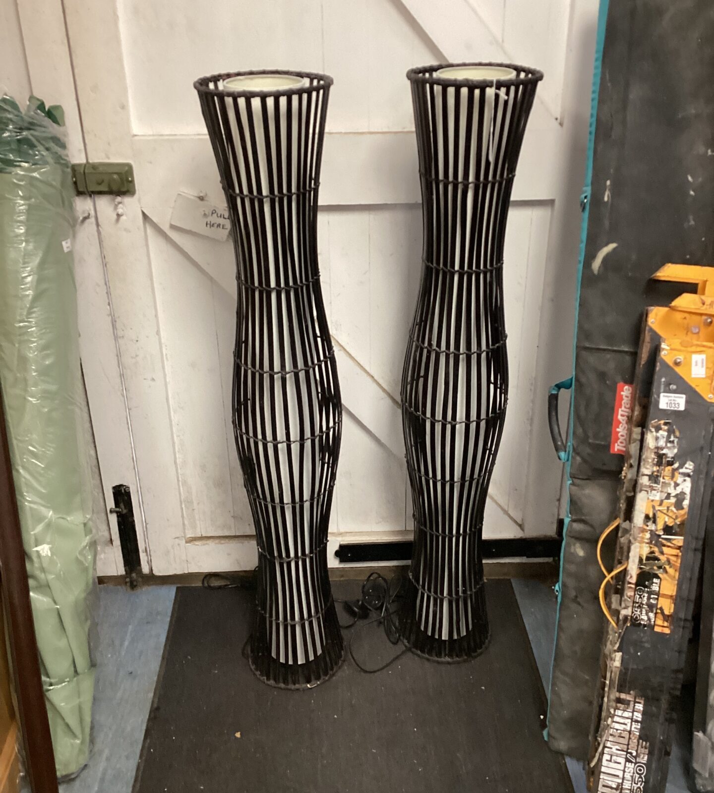 Two floor standing lamps