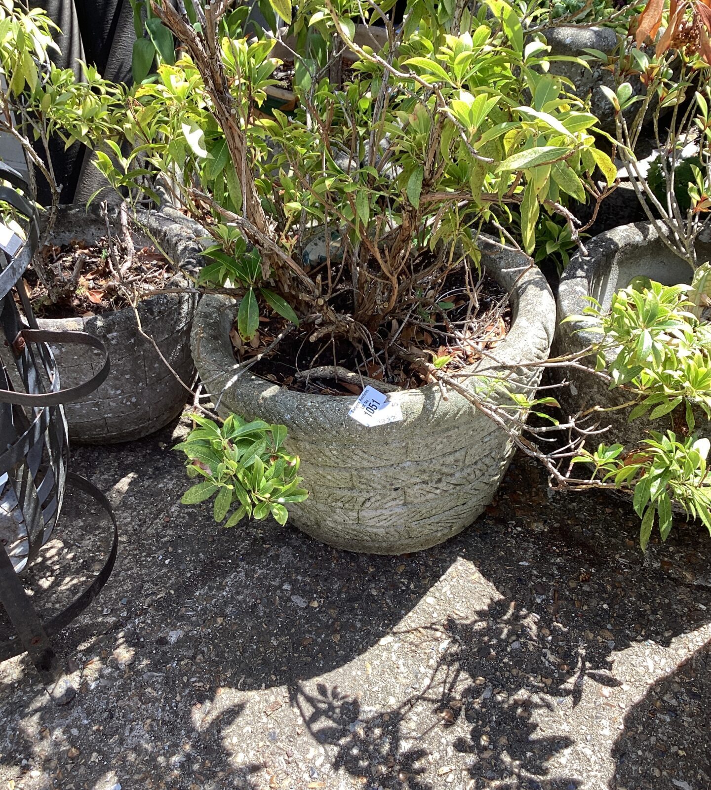 large Stone effect garden planters