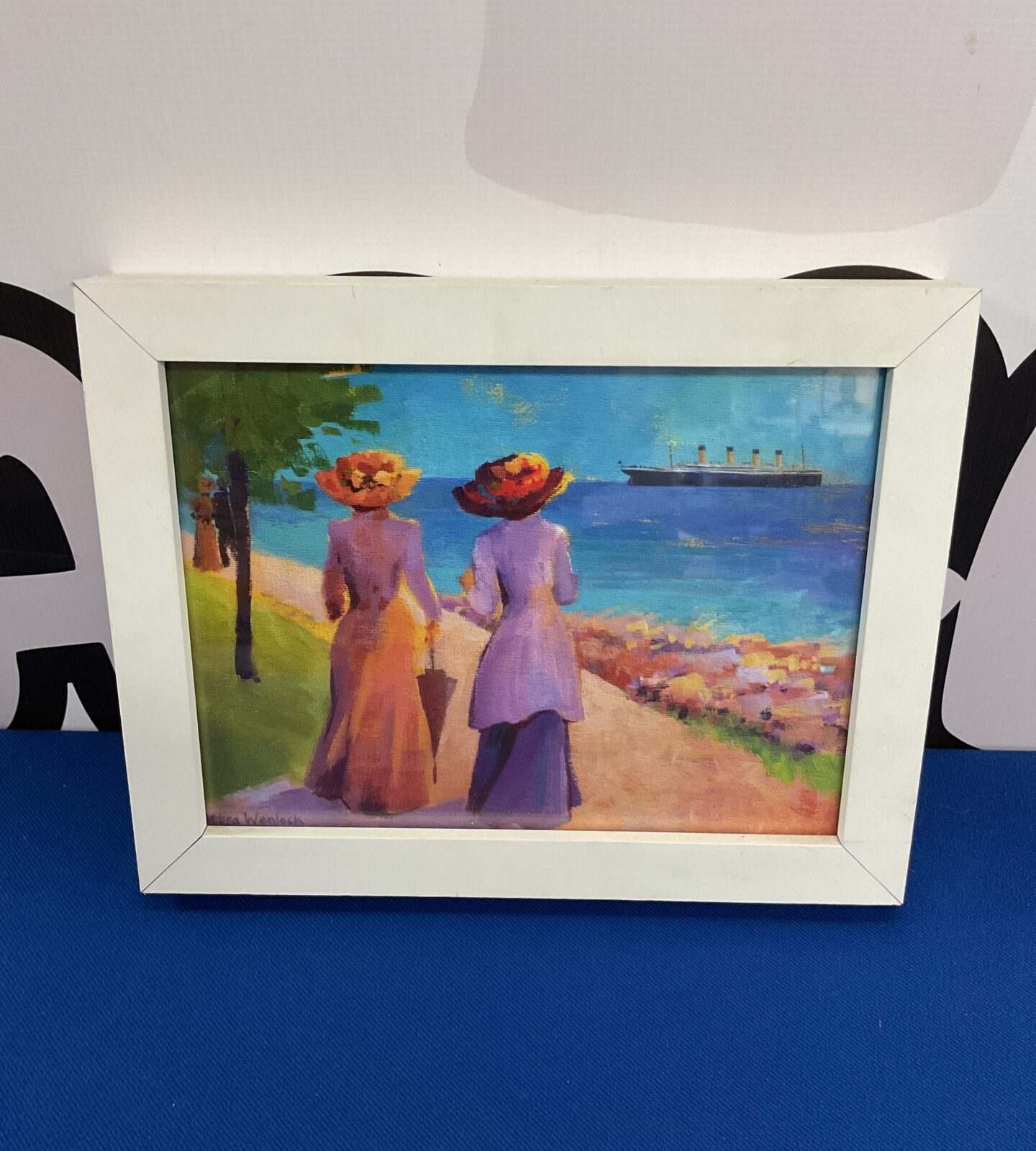 Debra wenlock signed oil painting of the titanic