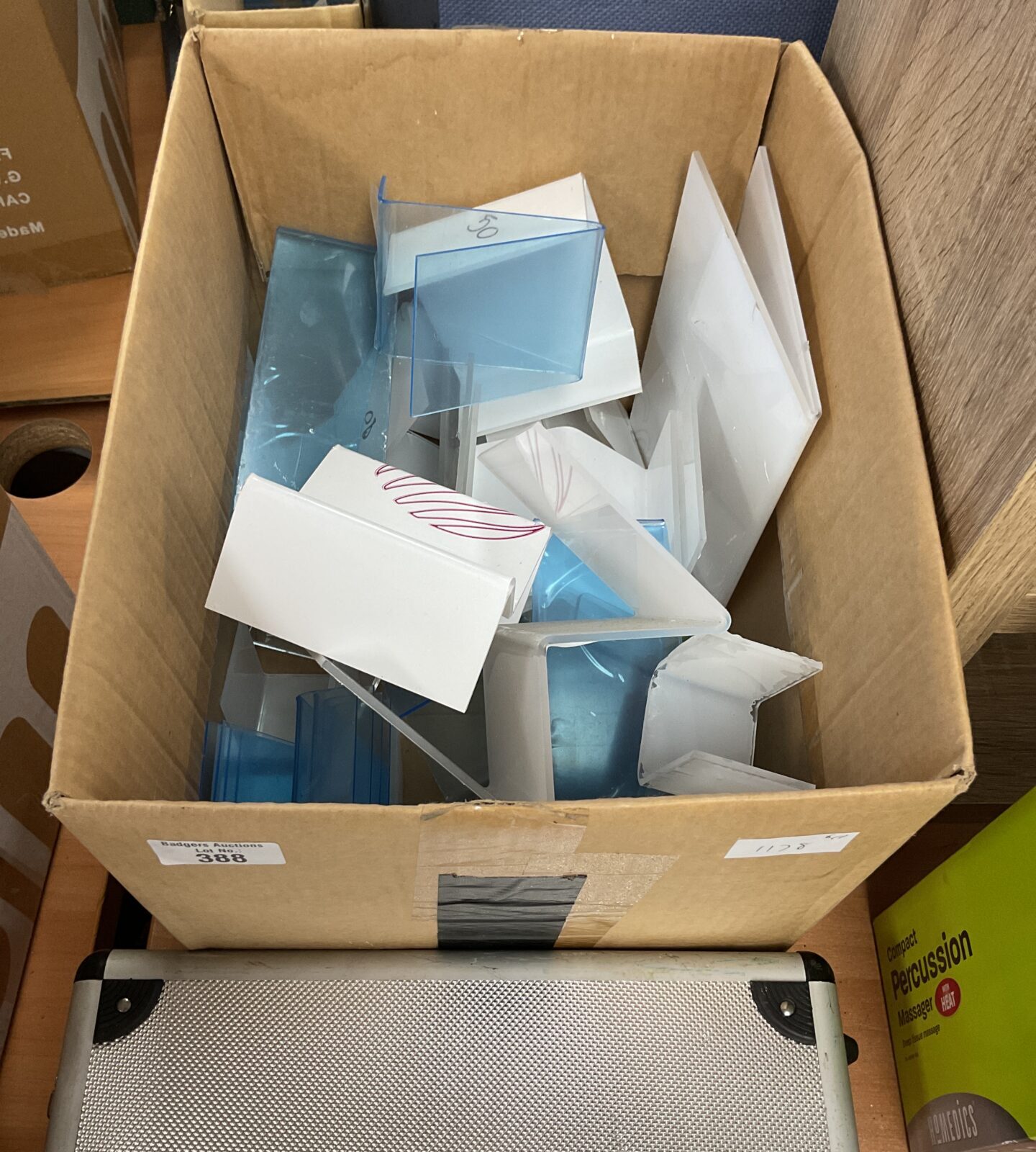 Box of jewellery display stands