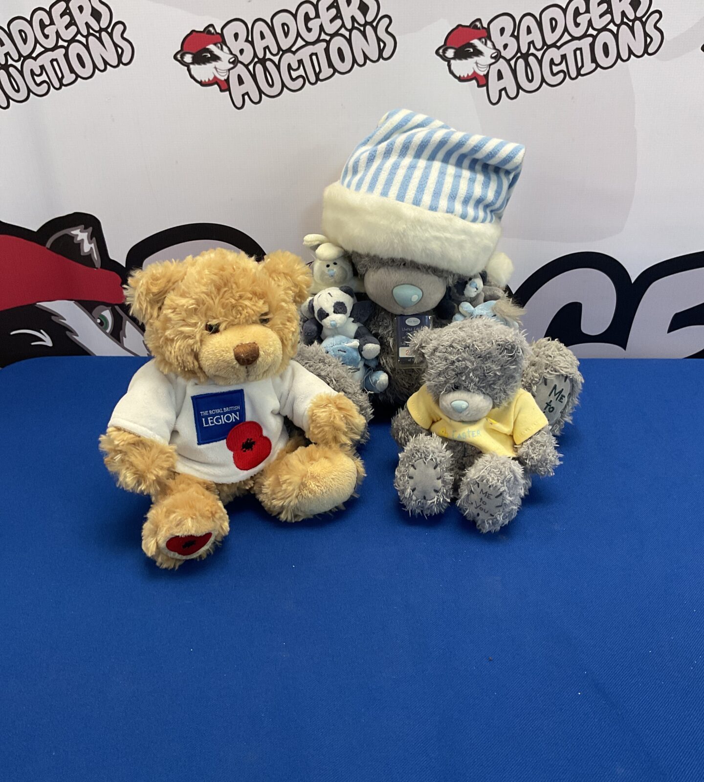 Three soft teddies inc me to you inc lmt edition and the royal British legion