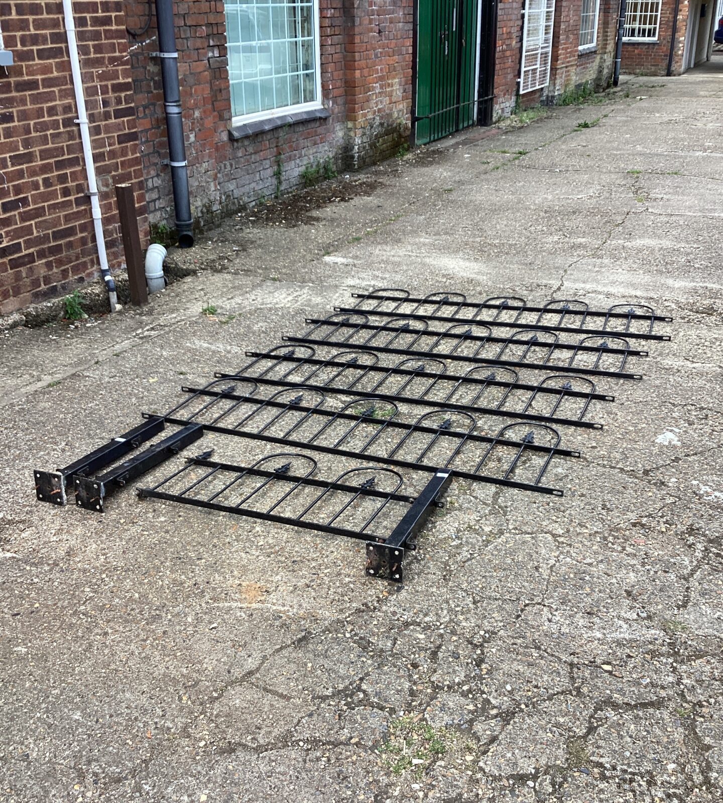 Quantity of Black Iron Decorative Fencing with posts
