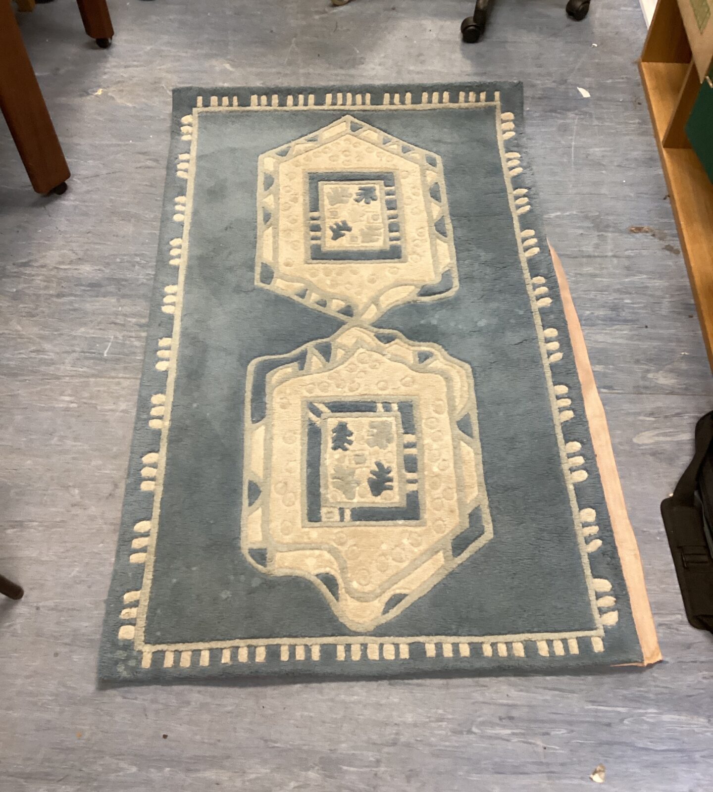 Sky blue rug