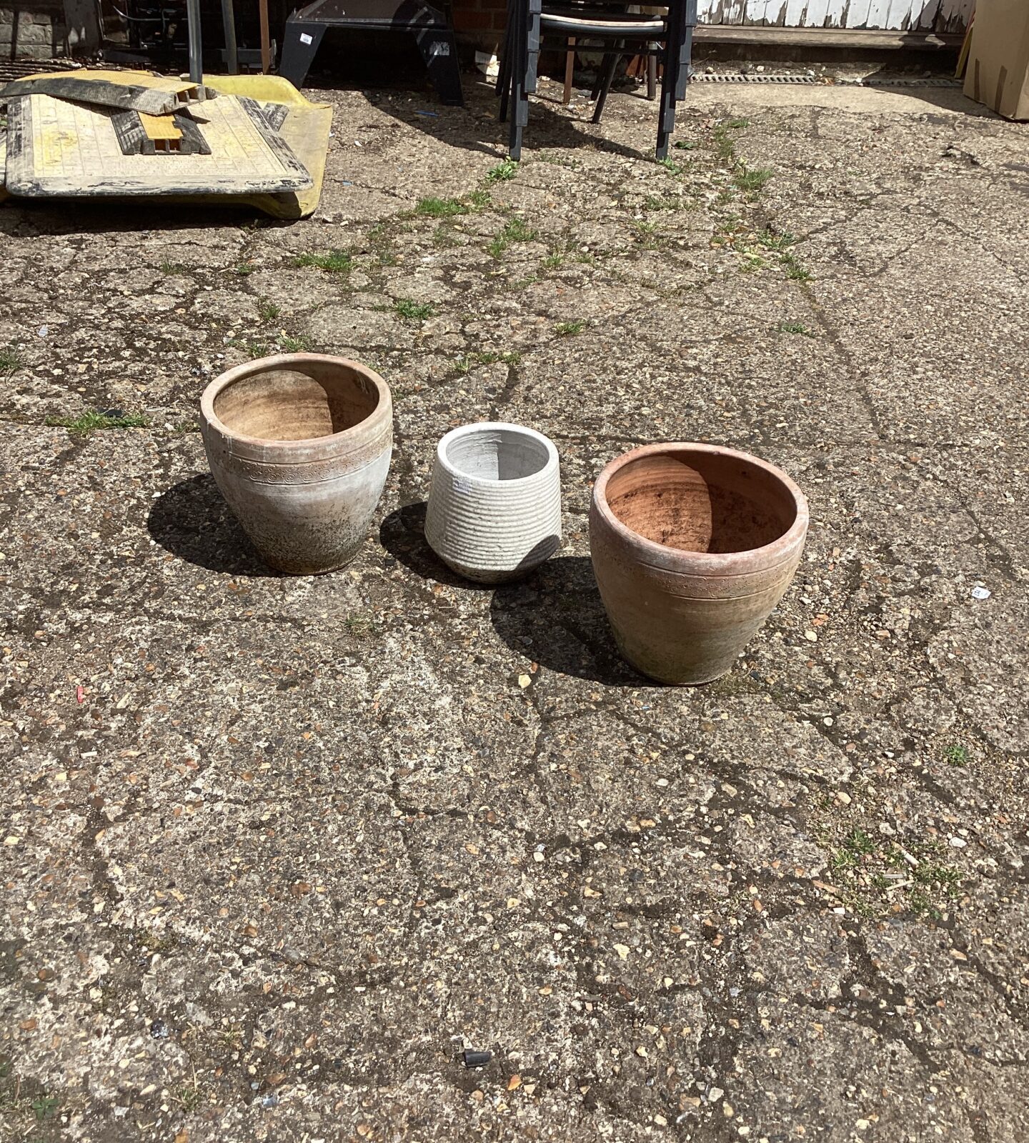 Three garden planters