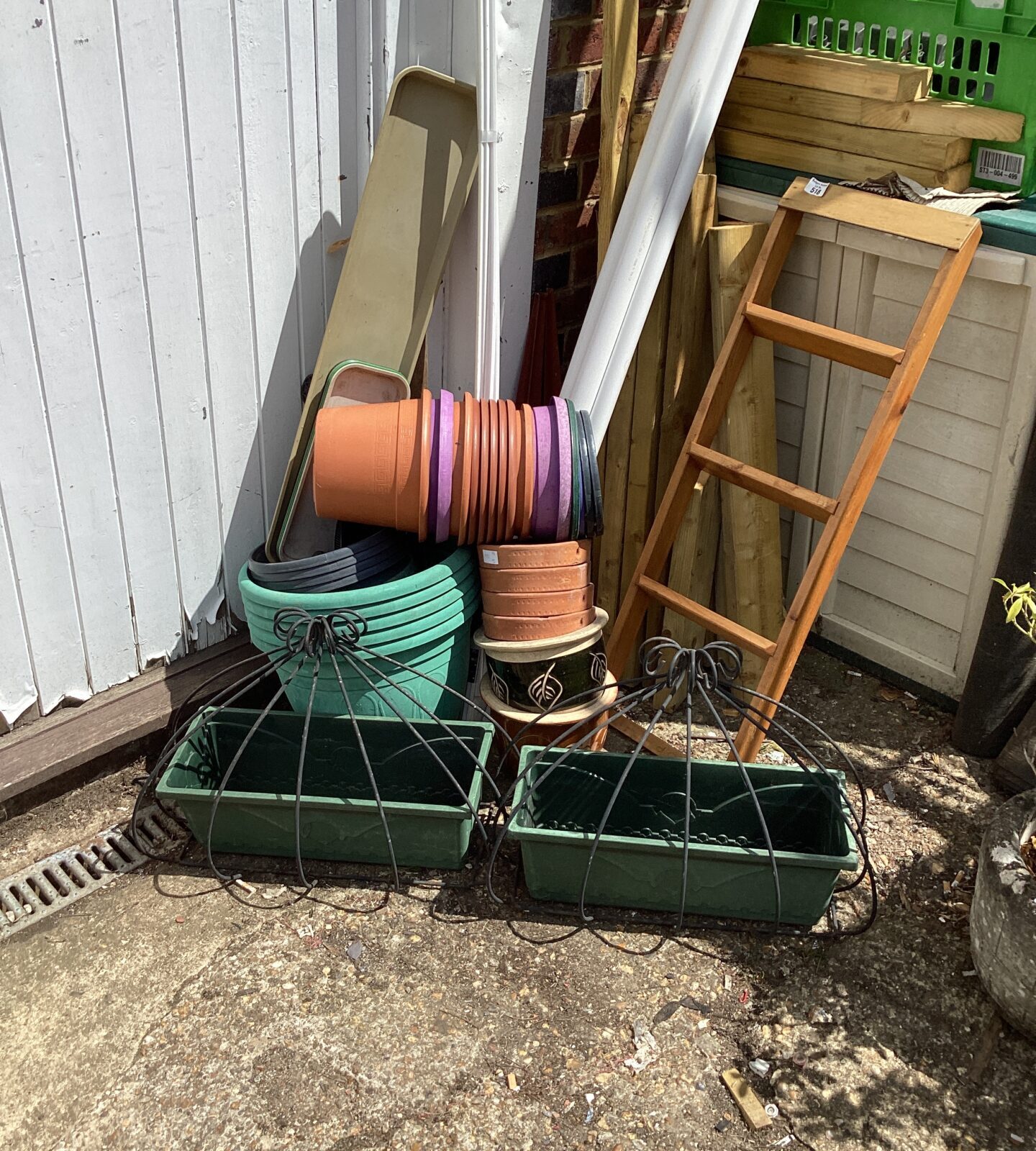 Large quantity of garden tubs and planters