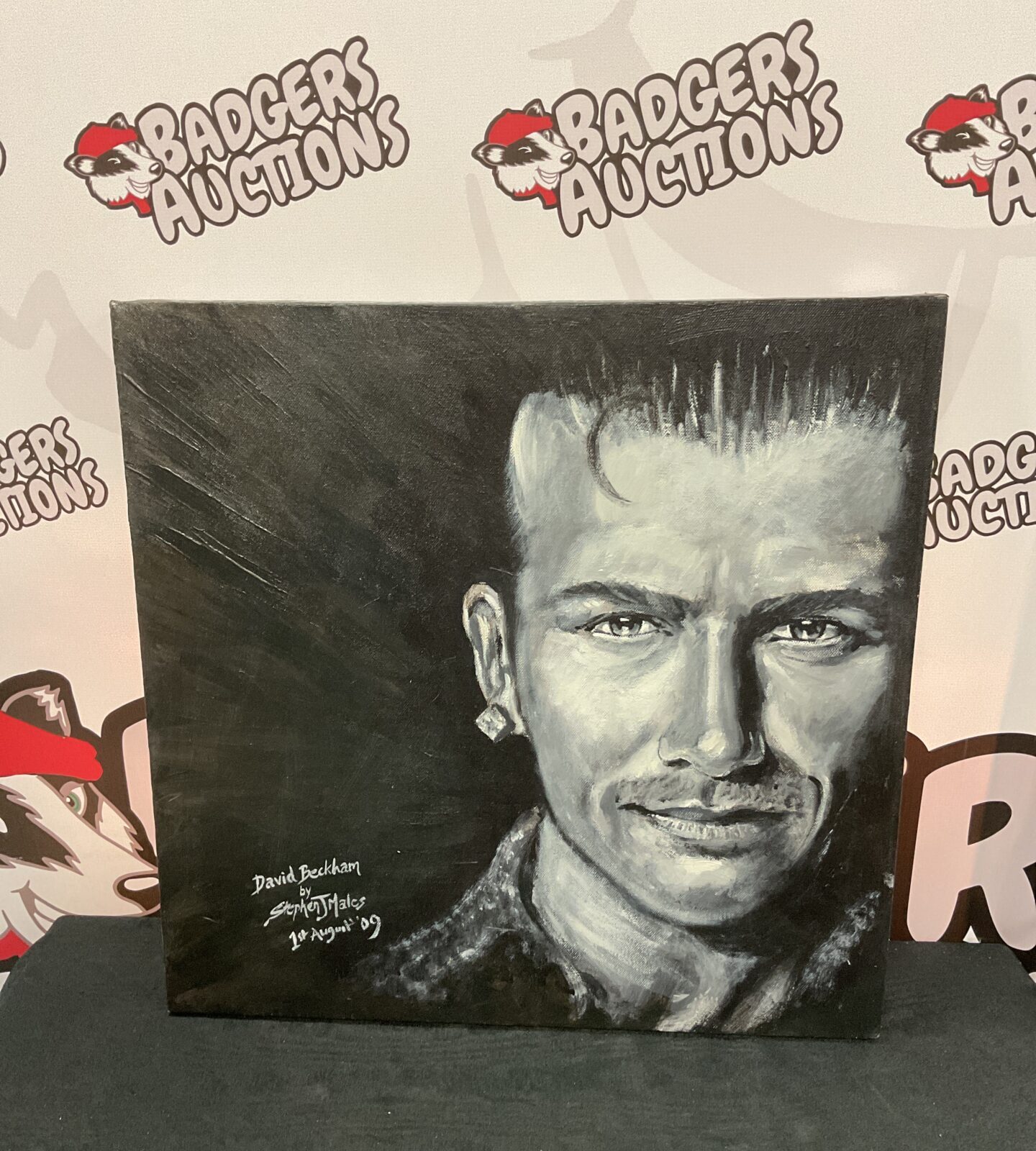 Stephen j hales oil painting of david beckham