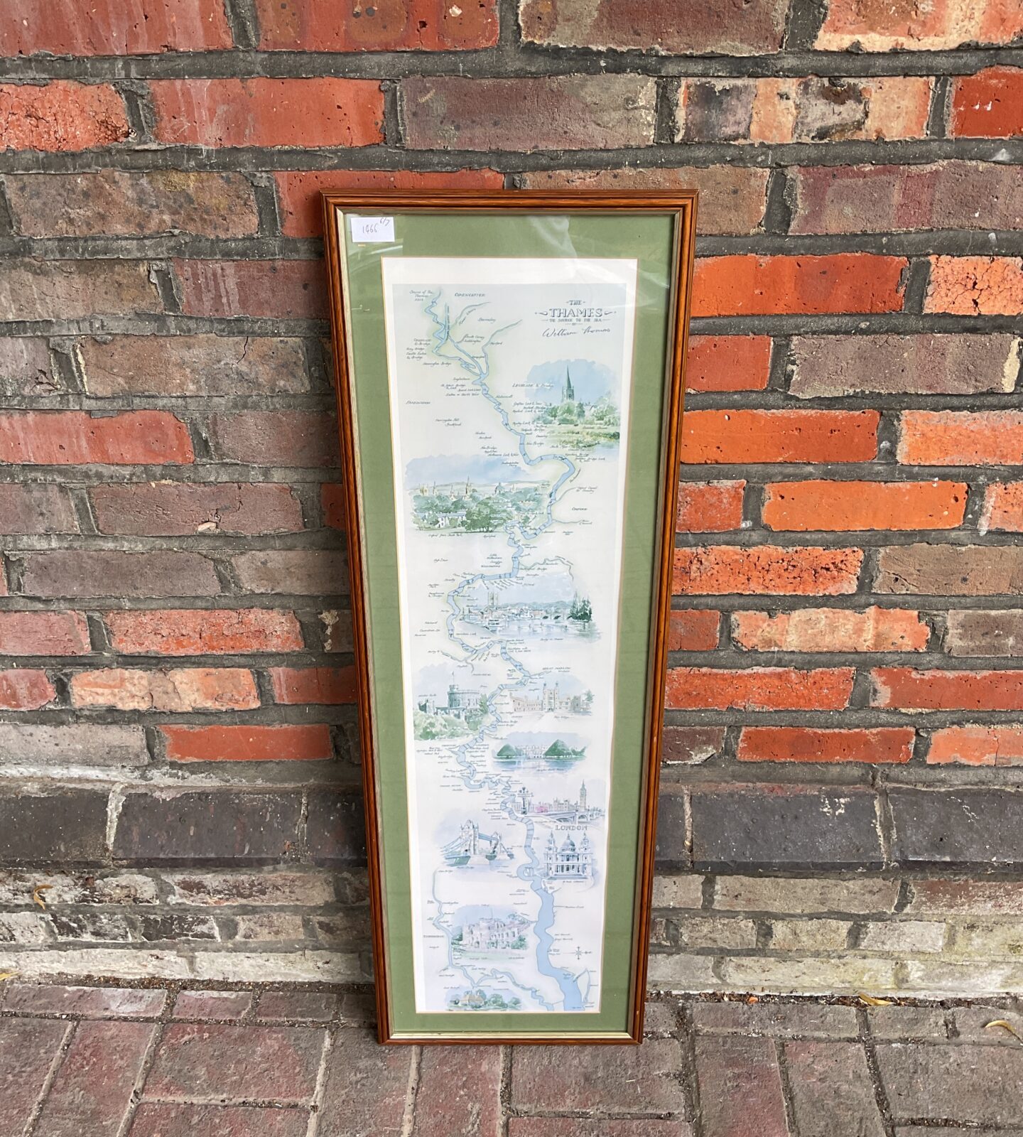 William thomas print of the river thames from the source to the sea