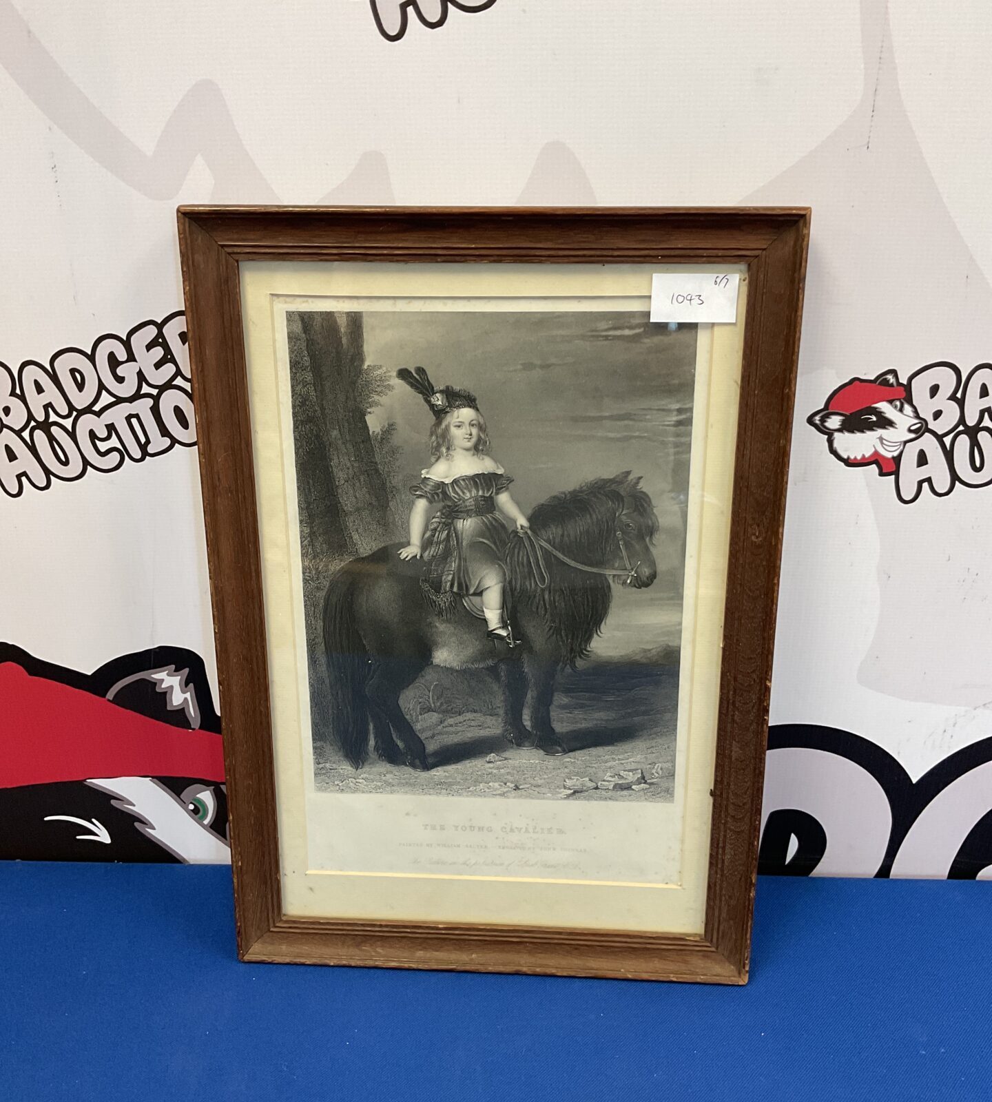 William salter framed engraving of the young cavalier engraved by john cochran