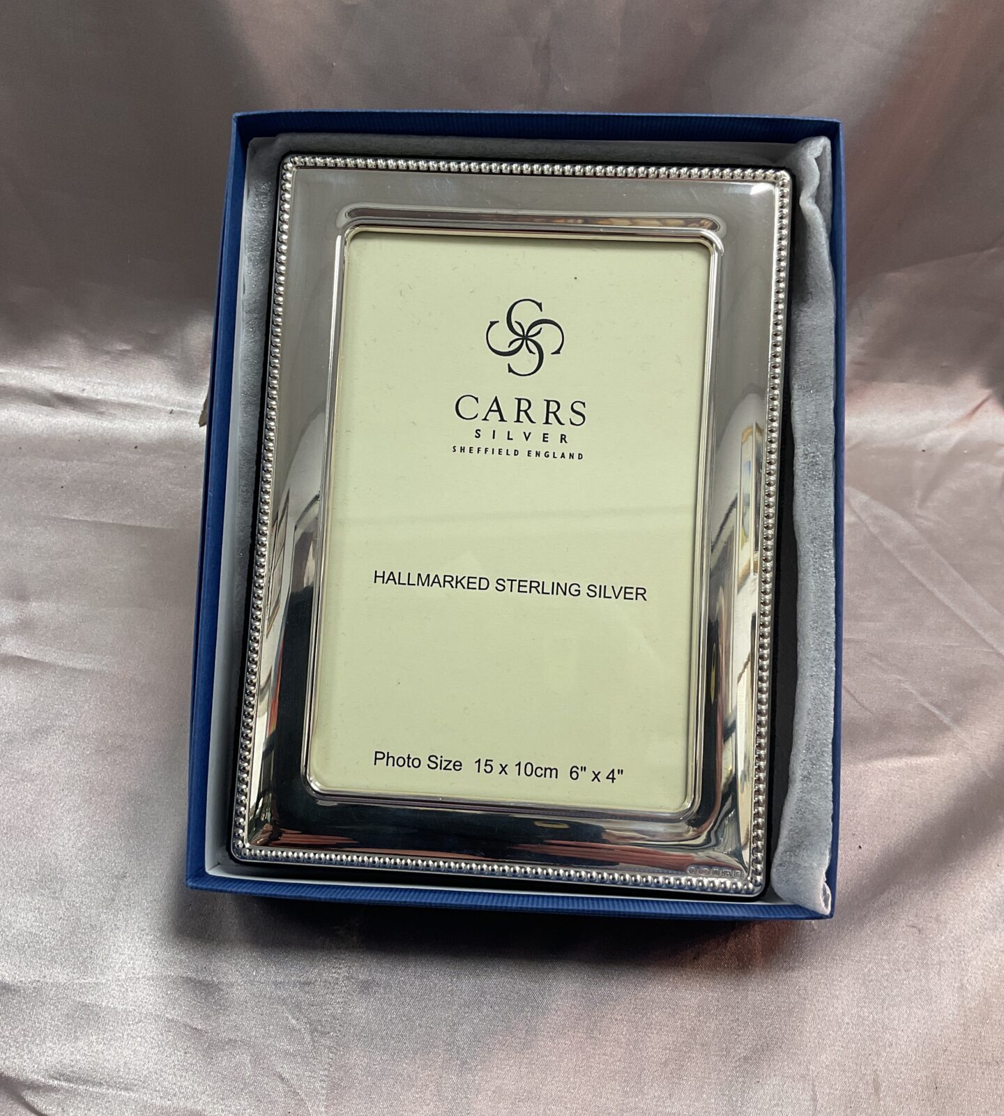 Cars Hallmarked Sterling photo frame new in boxSilver
