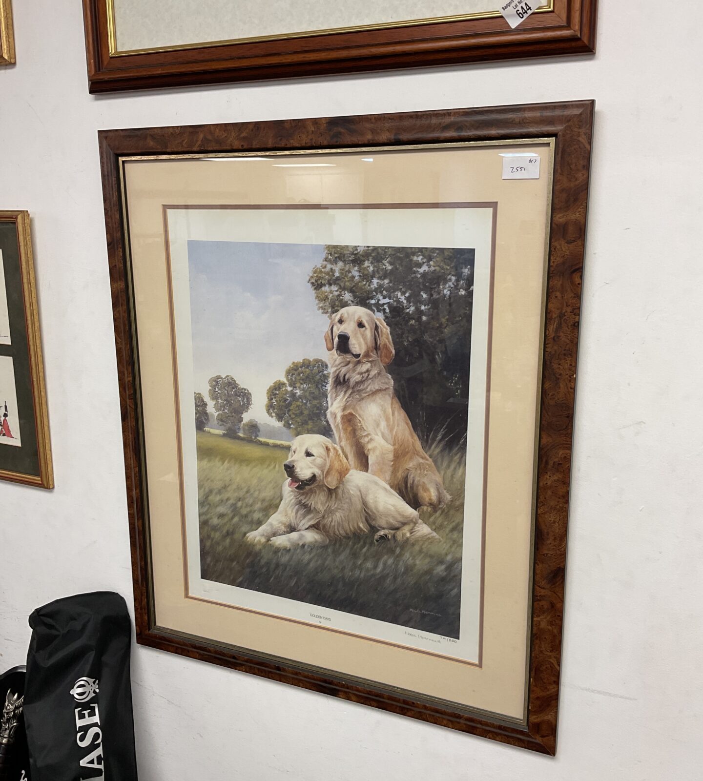 Nigel hemmings signed limited edition print of golden retrievers