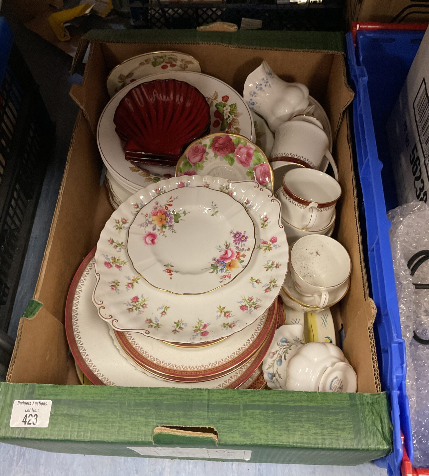 Crate of mixed china inc royal albert and portmerion