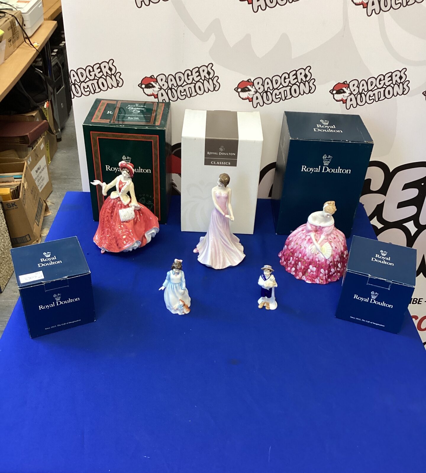Five Royal Doulton Figures with boxes