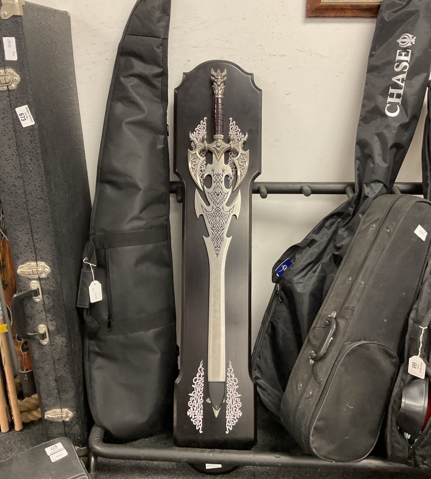 Large fantasy sword with wall mount