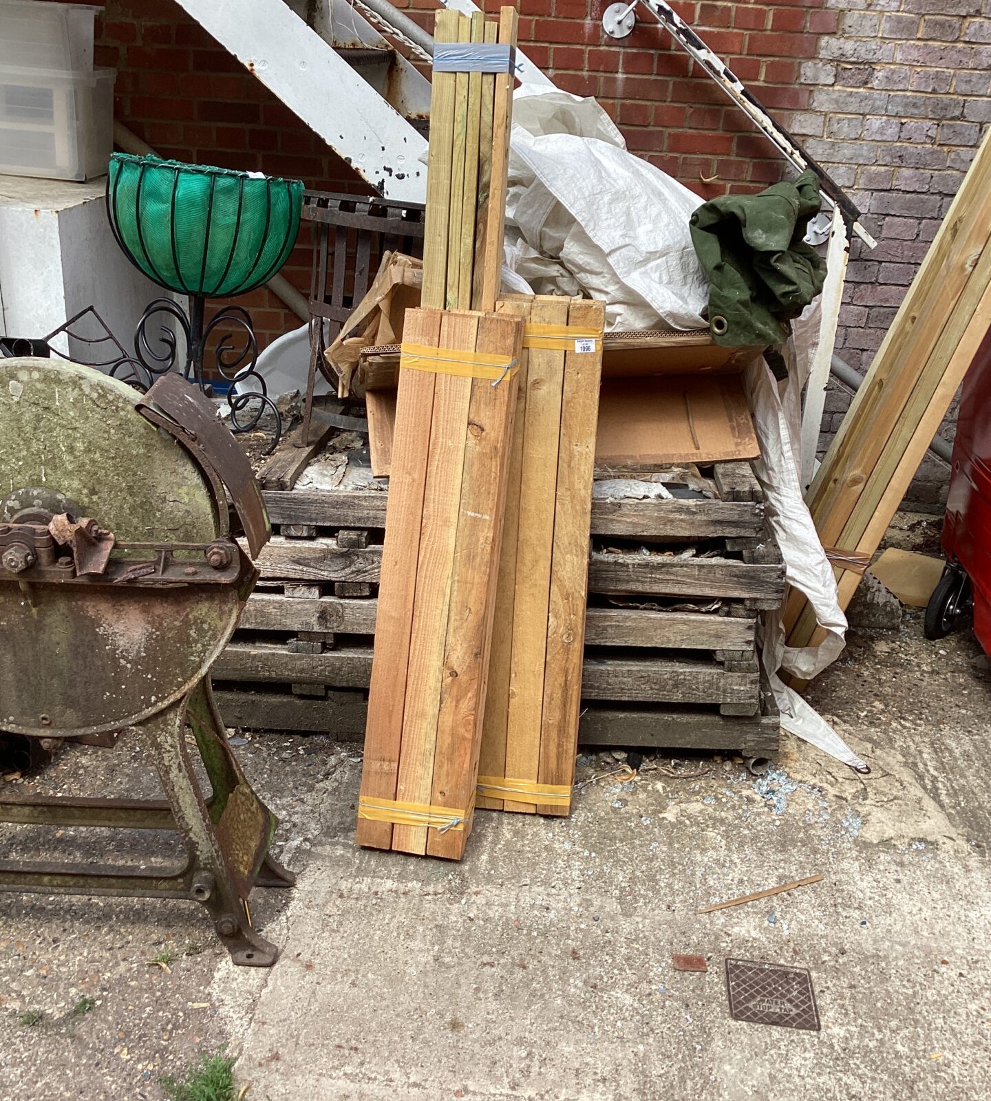 Three bundles of 4’ and 5’ timber
