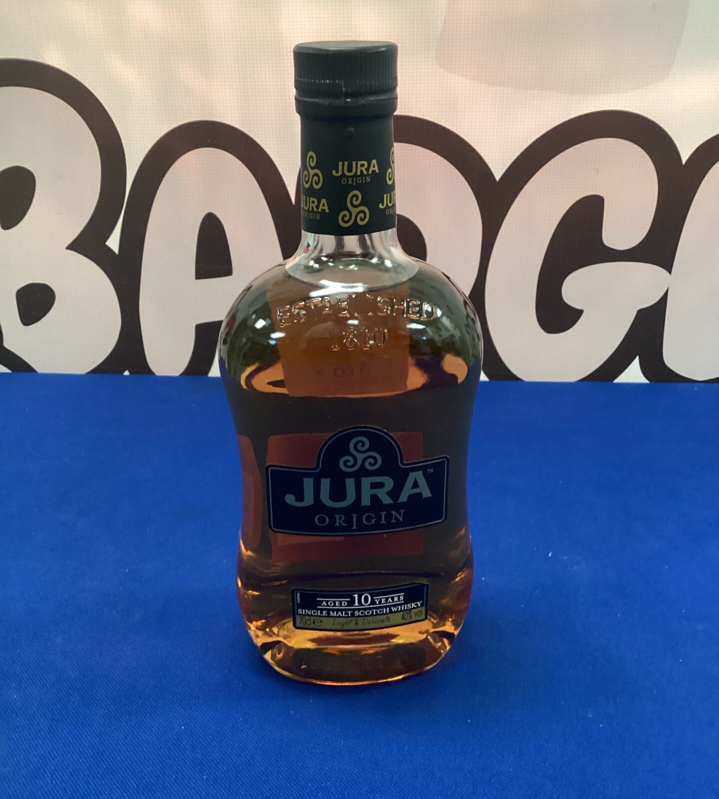 70cl bottle of jurao origin whiskey