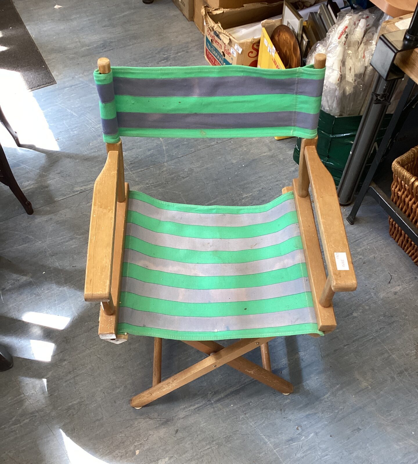 Folding Striped directors chair