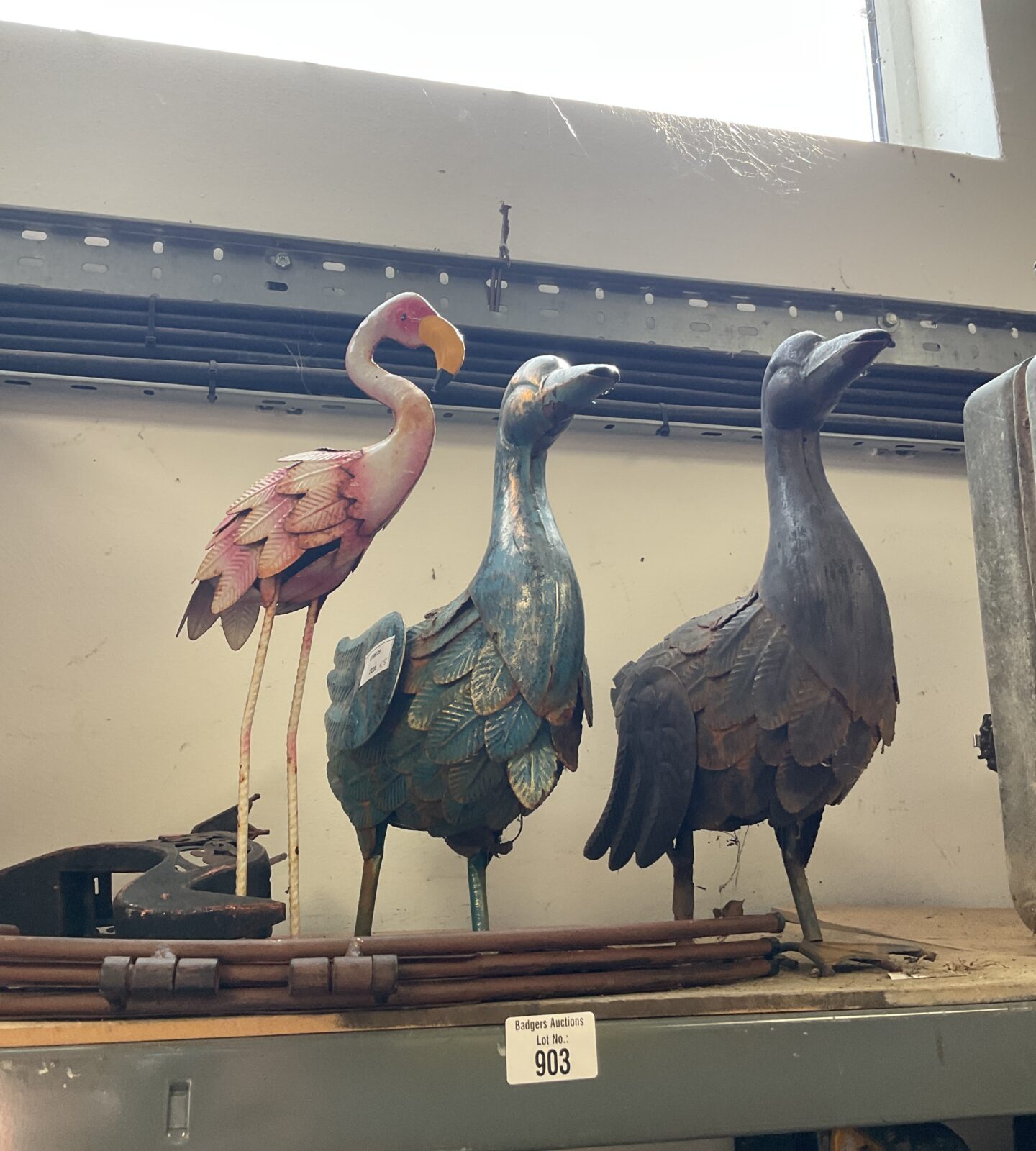 Lot of metal garden ornaments
