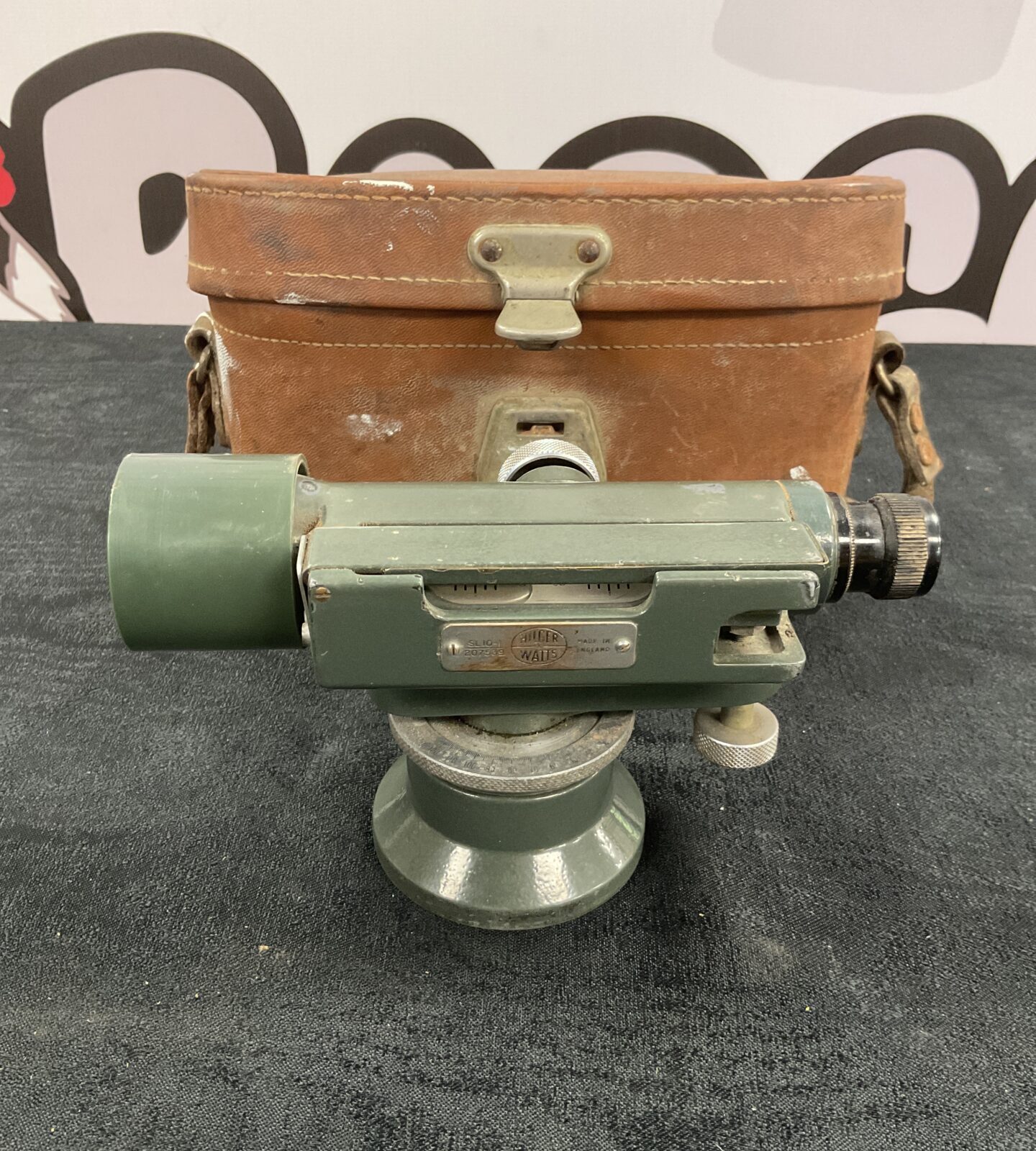 Vintage Hilger  and watts Sl10-1 Surveyors Theodolite in leather case