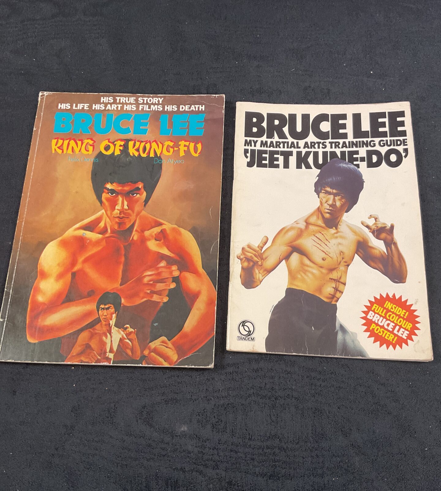 two vintage bruce lee kung fu magazines no poster