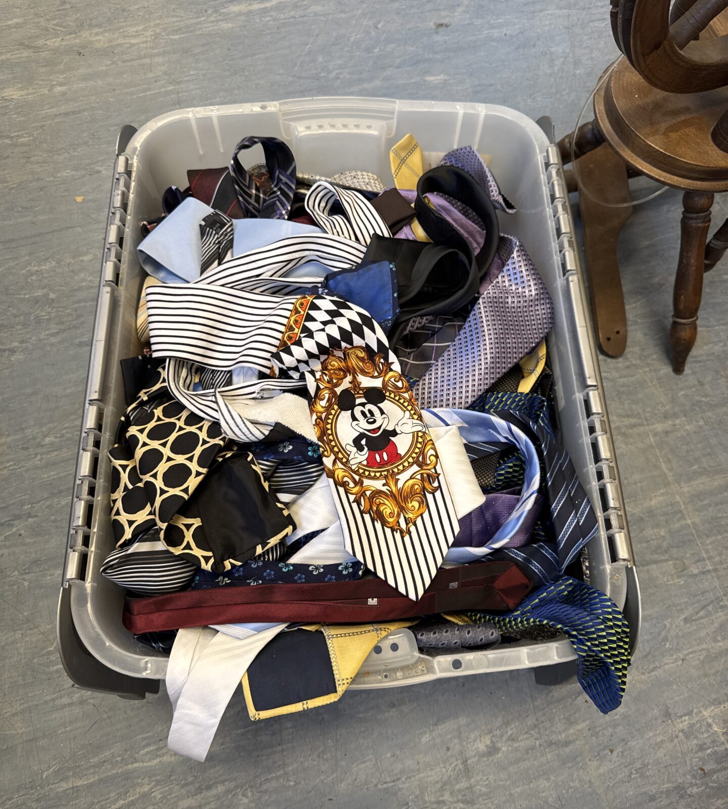 Box of assorted ties