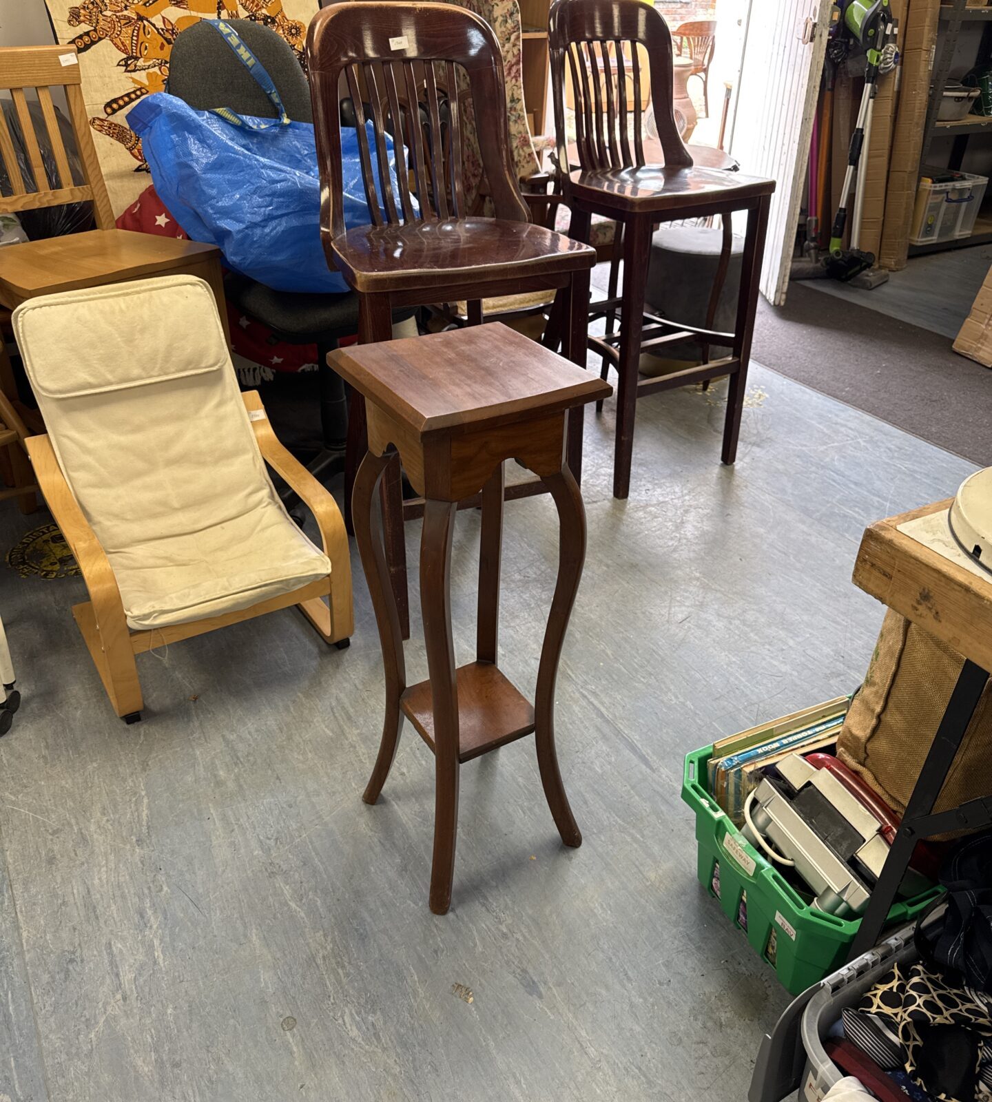 Vintage mahogany lamp table