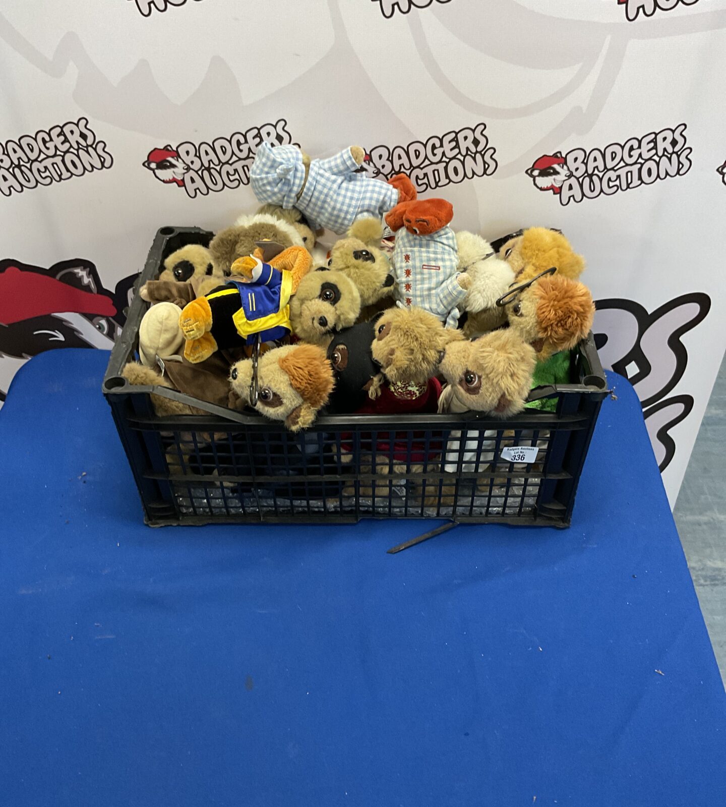 Crate of compare the market meerkat soft toys