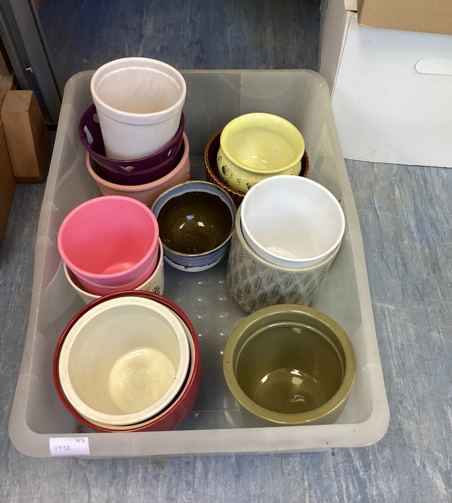 Selection of glazed flower pot holders