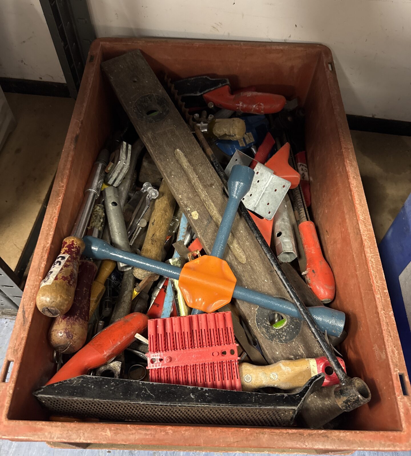 Tray of shed clearance items