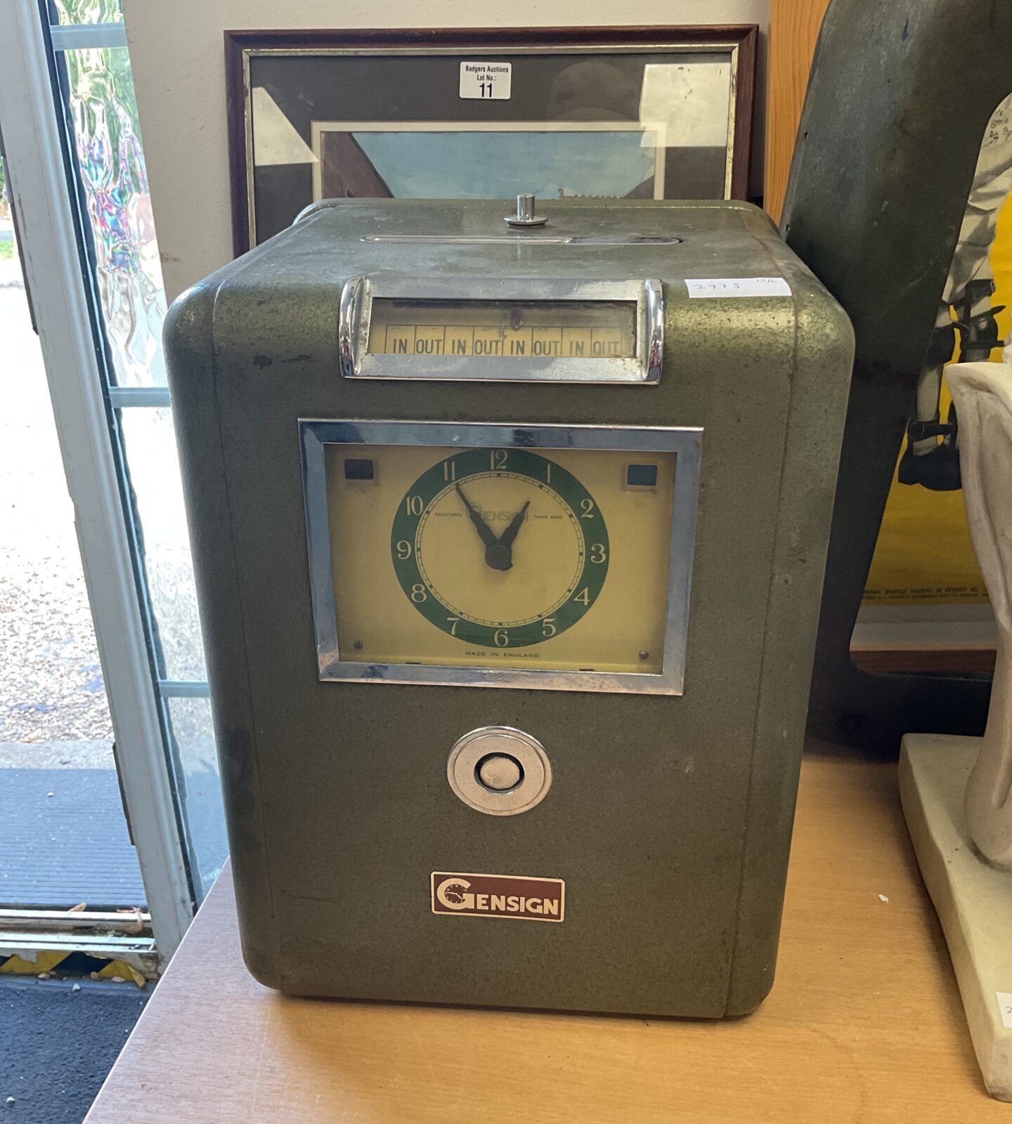 Vintage ensign clocking in machine