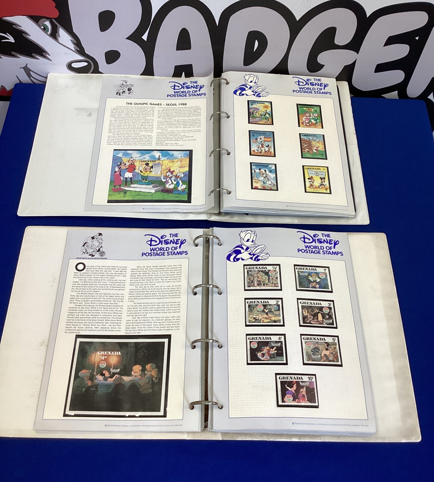 Two folders full of Disney Stamps