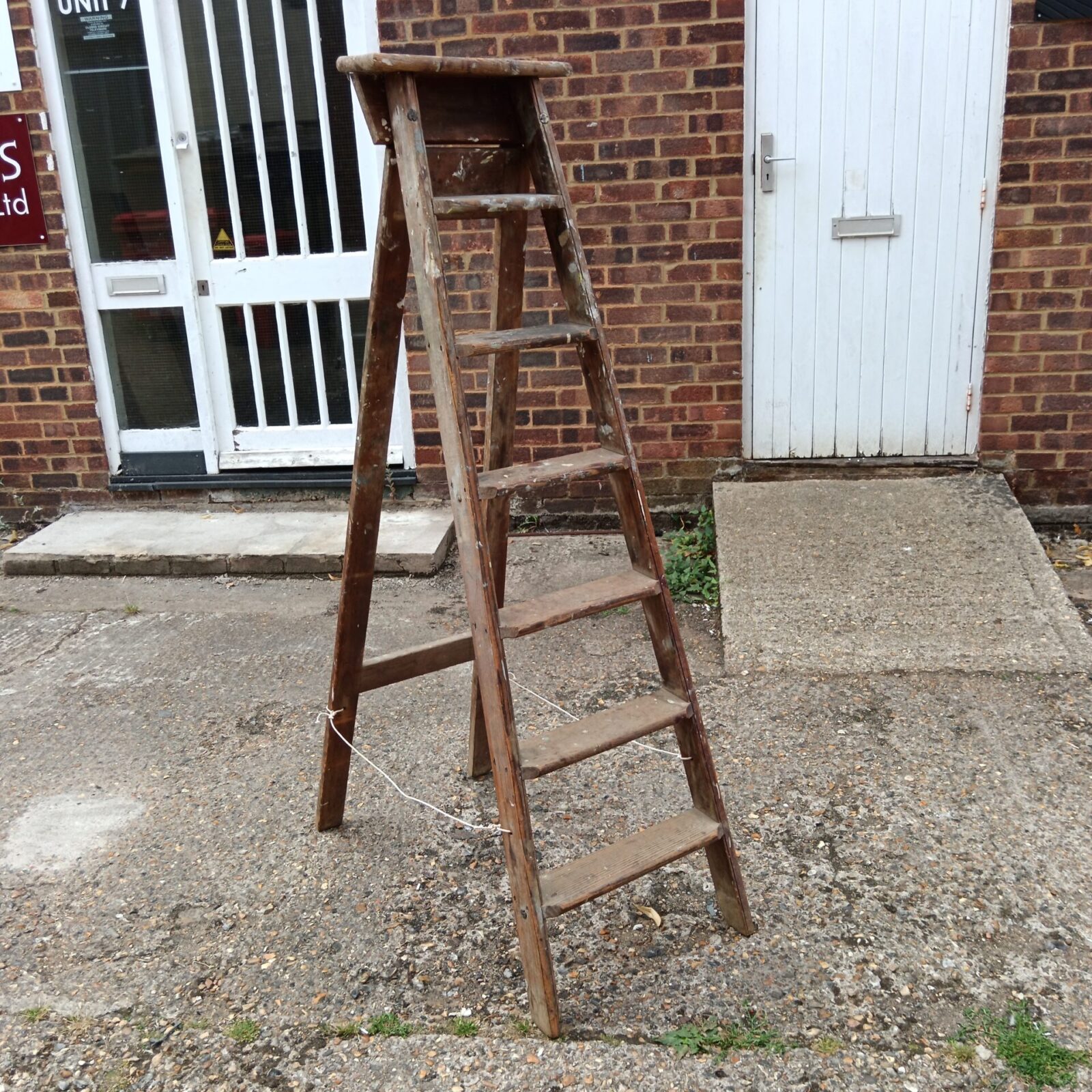 Vintage wooden step ladder