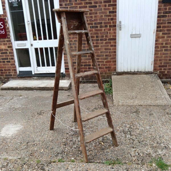 Vintage wooden step ladder