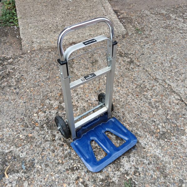 Einhell folding sack barrow for garden and home use.