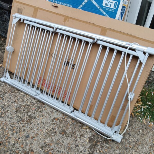 Used Lakeland Dry Soon electric clothes airer for indoor laundry.