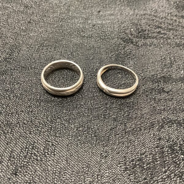 Silver spinner rings set in 925 sterling silver.