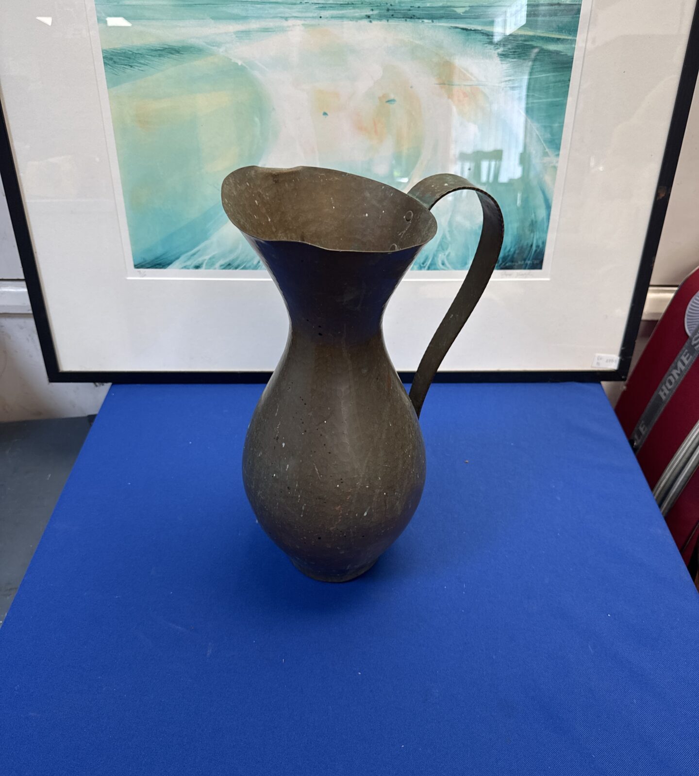 Large vintage zint handarbeit copper jug