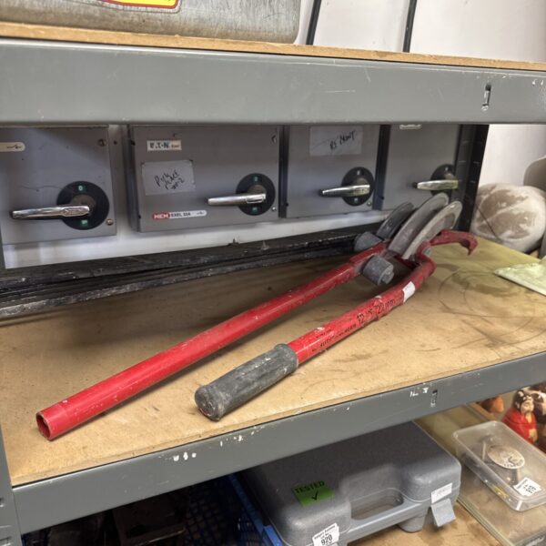 Vintage Rothenberger pipe bending tool for metalwork and plumbing.