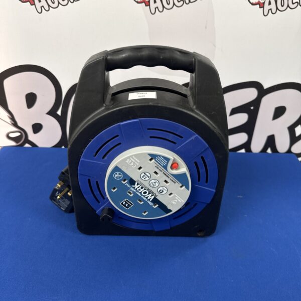 Masterplug 20m four-gang extension reel in used condition.