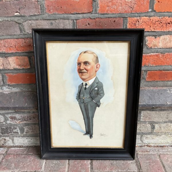 j higgs signed 1920 watercolour of a distinguished gentleman