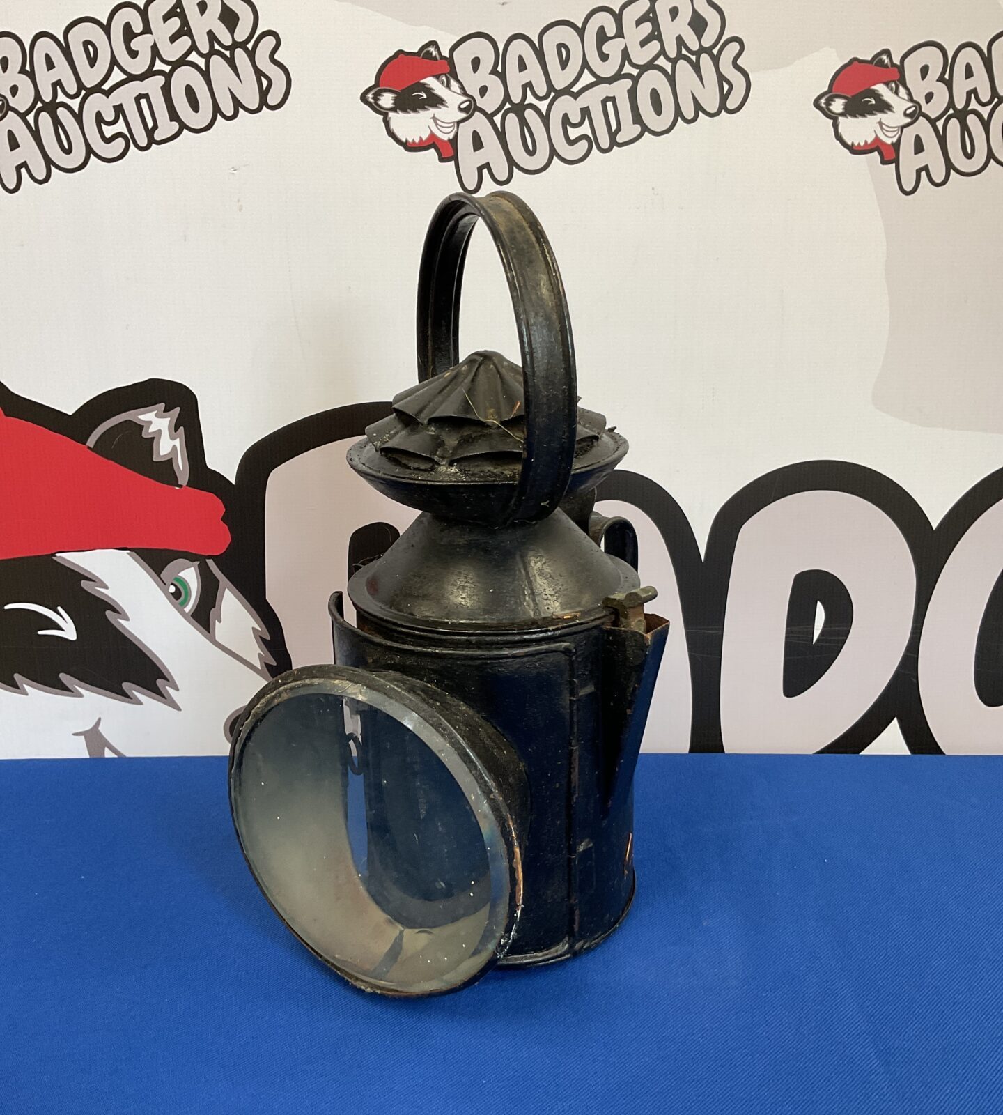 Antique british railway lantern